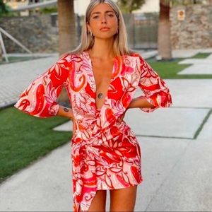 Silky wrap dress from Zara